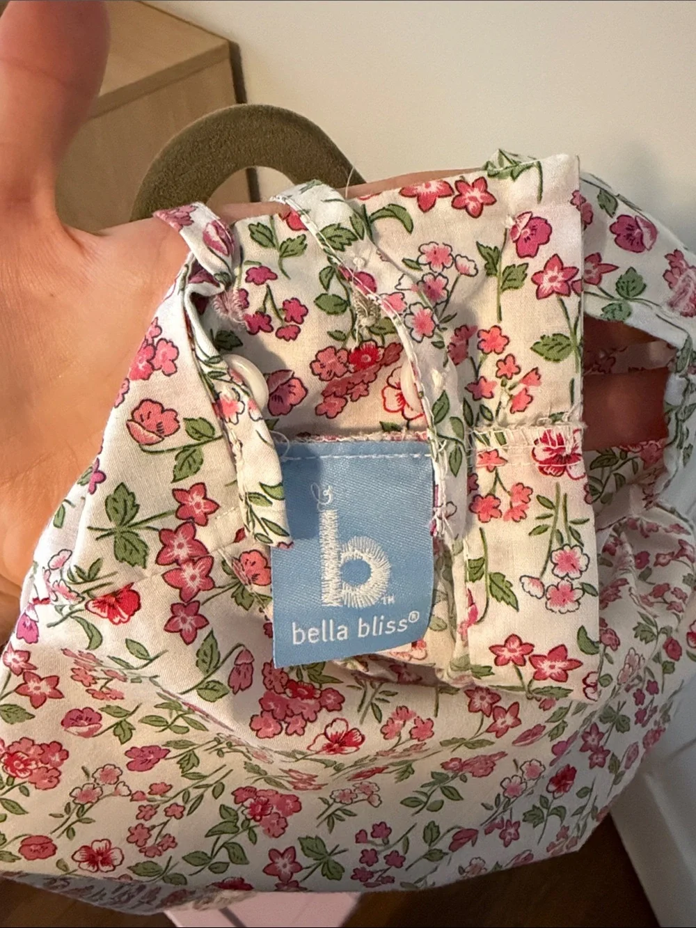 bella bliss Pink & Green Floral Harem Romper